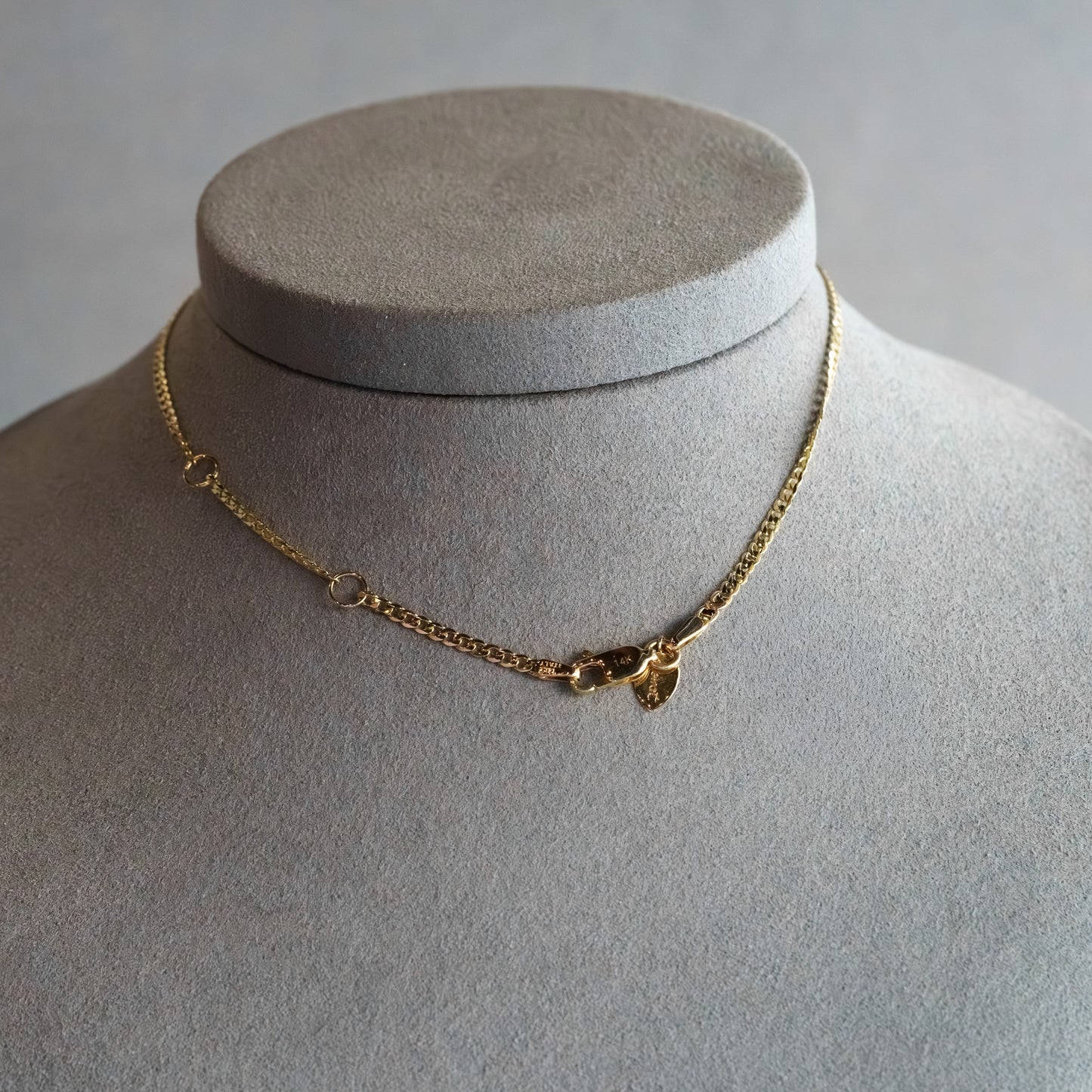 14kt Two-Tone Gold Diamond Moon and Star Curb Chain Necklace
