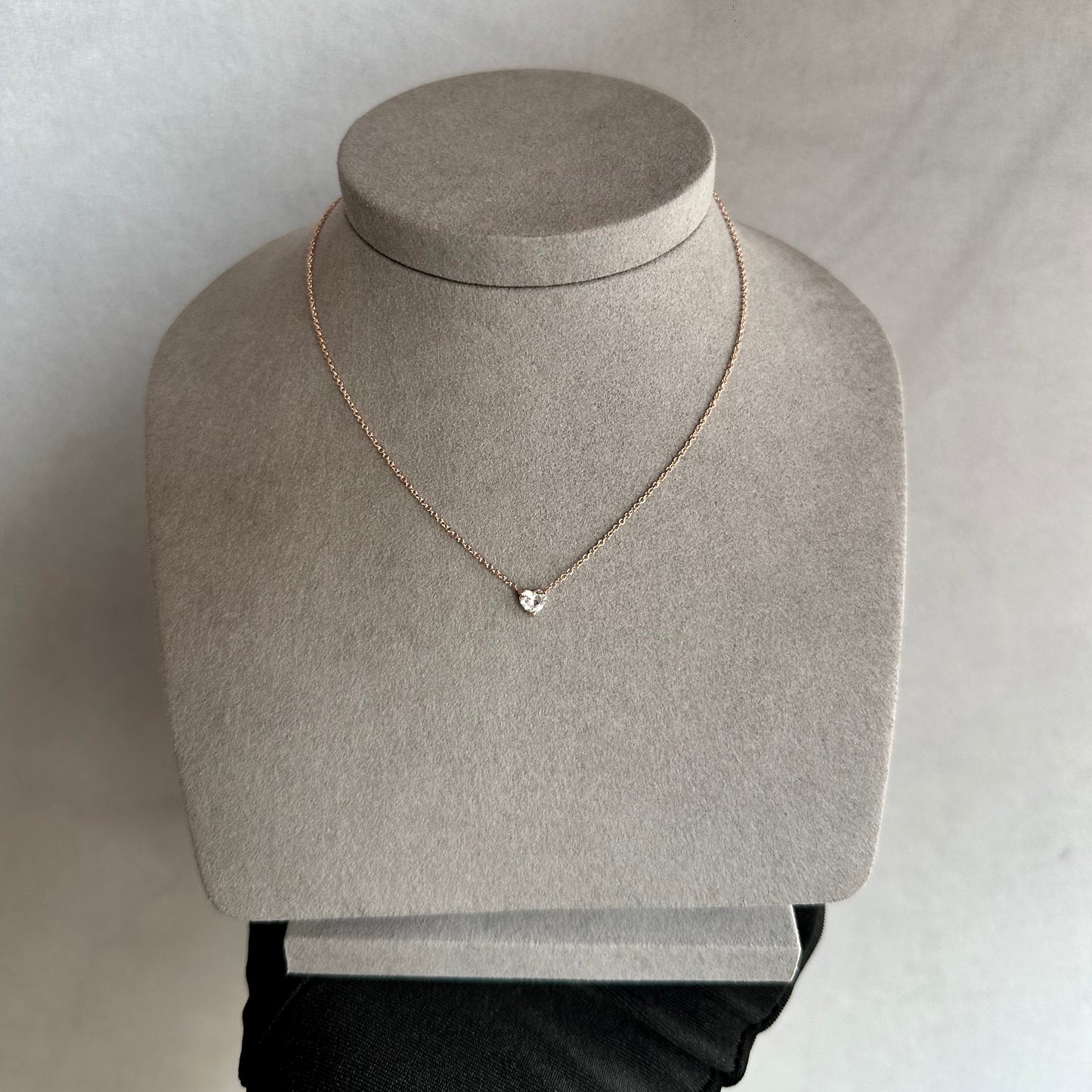 Heart Diamond Necklace 0.30ct in 14kt Rose, Yellow, & White Gold