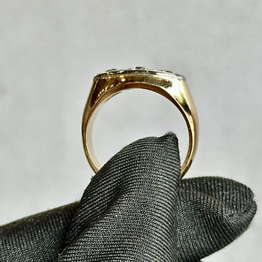 Antique 1890s 18K Gold & Platinum Old Mine Cut Diamond Ring – 0.70ctw – Vintage Engagement Ring