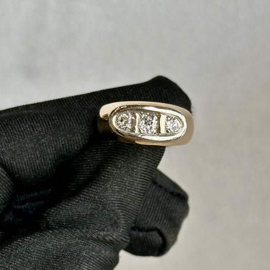 Antique 1890s 18K Gold & Platinum Old Mine Cut Diamond Ring – 0.70ctw – Vintage Engagement Ring