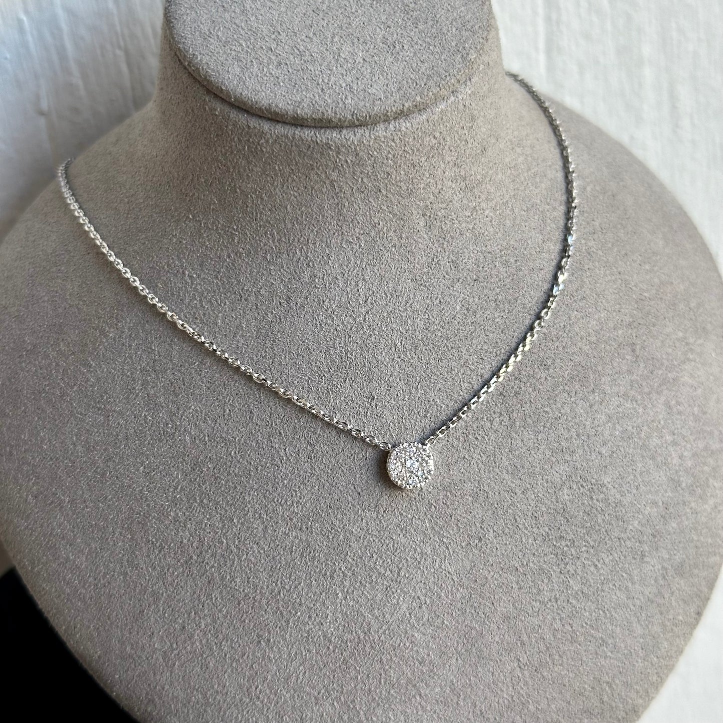 Diamond Solitaire Pendant Necklace .17CTW