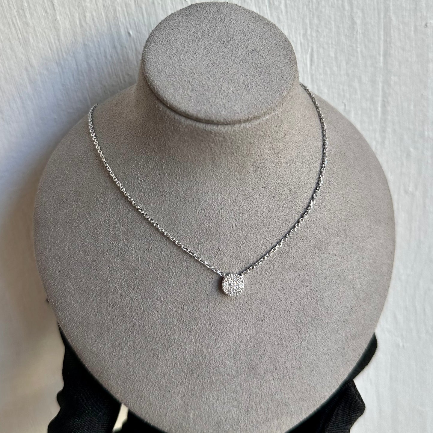 Diamond Solitaire Pendant Necklace .17CTW