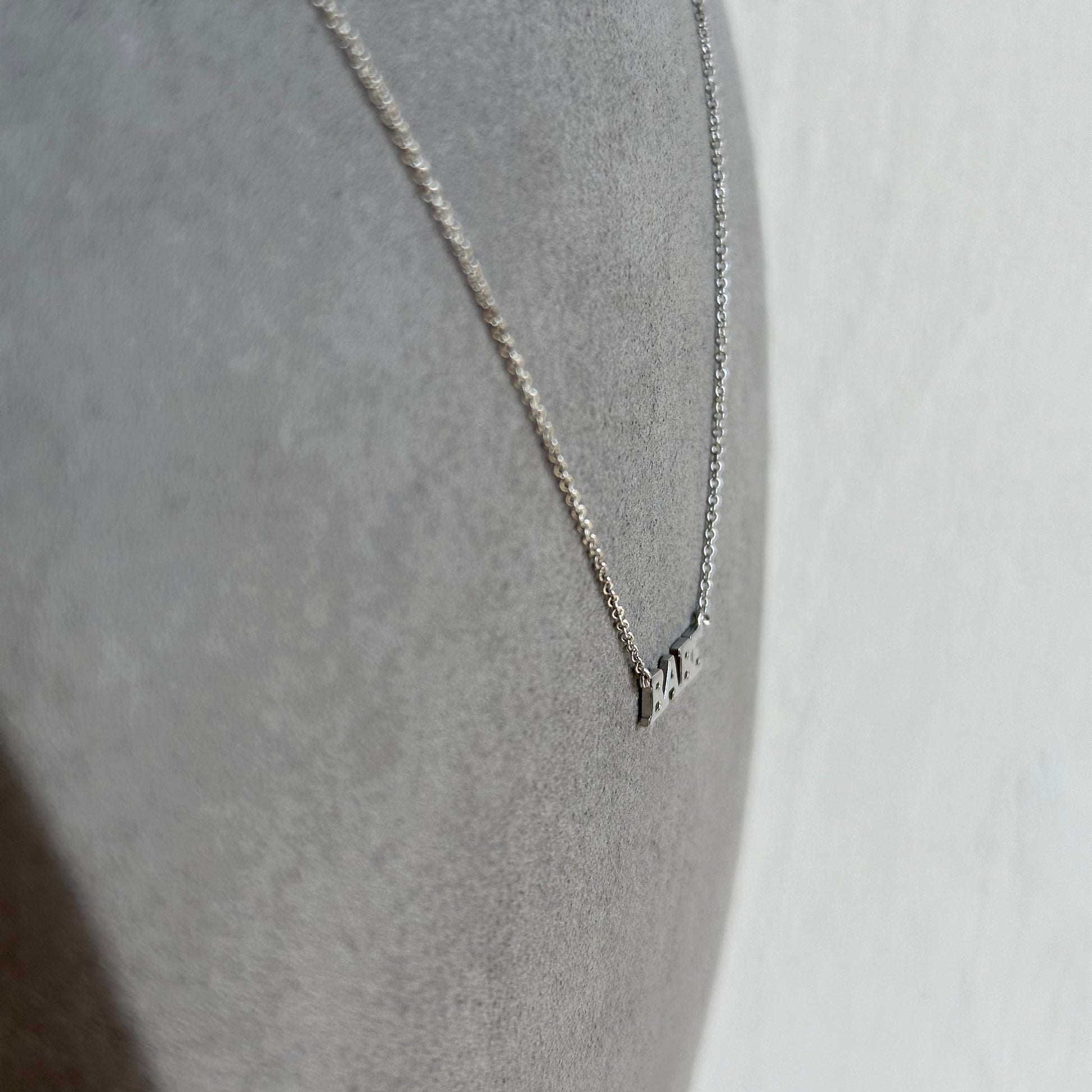 Personalized 14K White Gold Babe Pendant