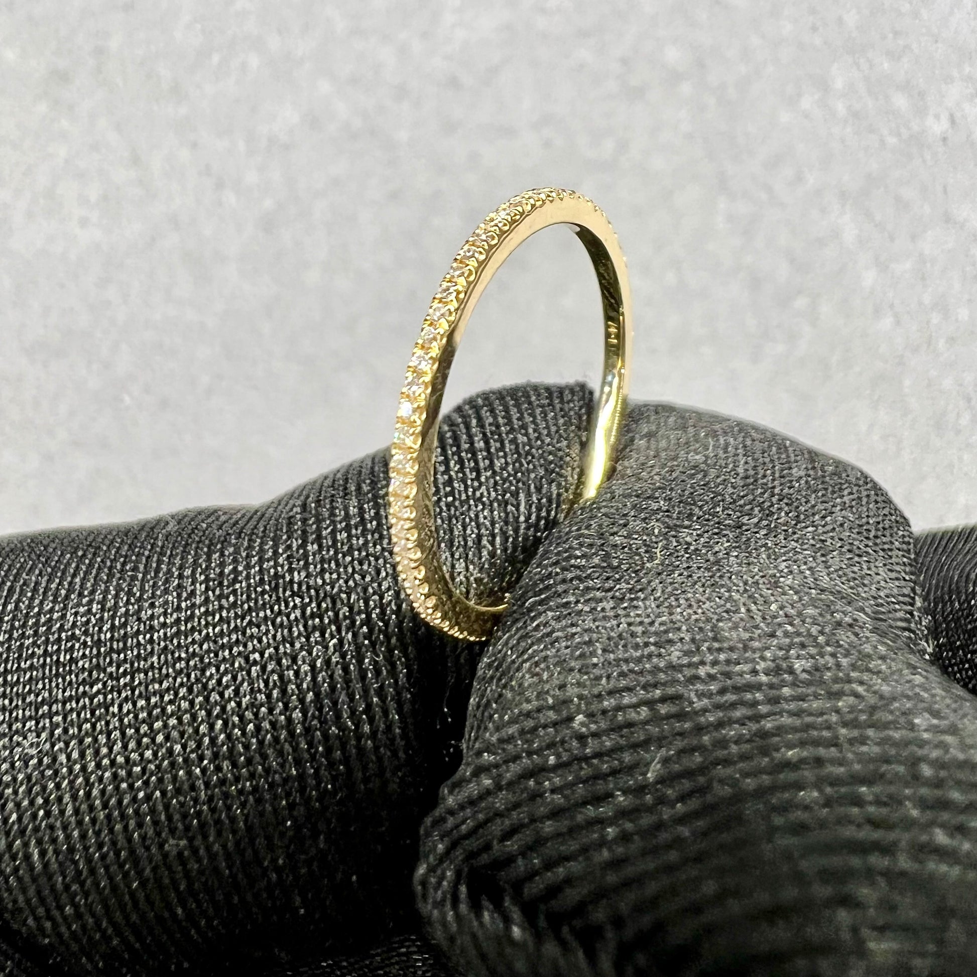 Shimmer & Shine 18kt Yellow Gold Micro Pave Diamond Eternity Band