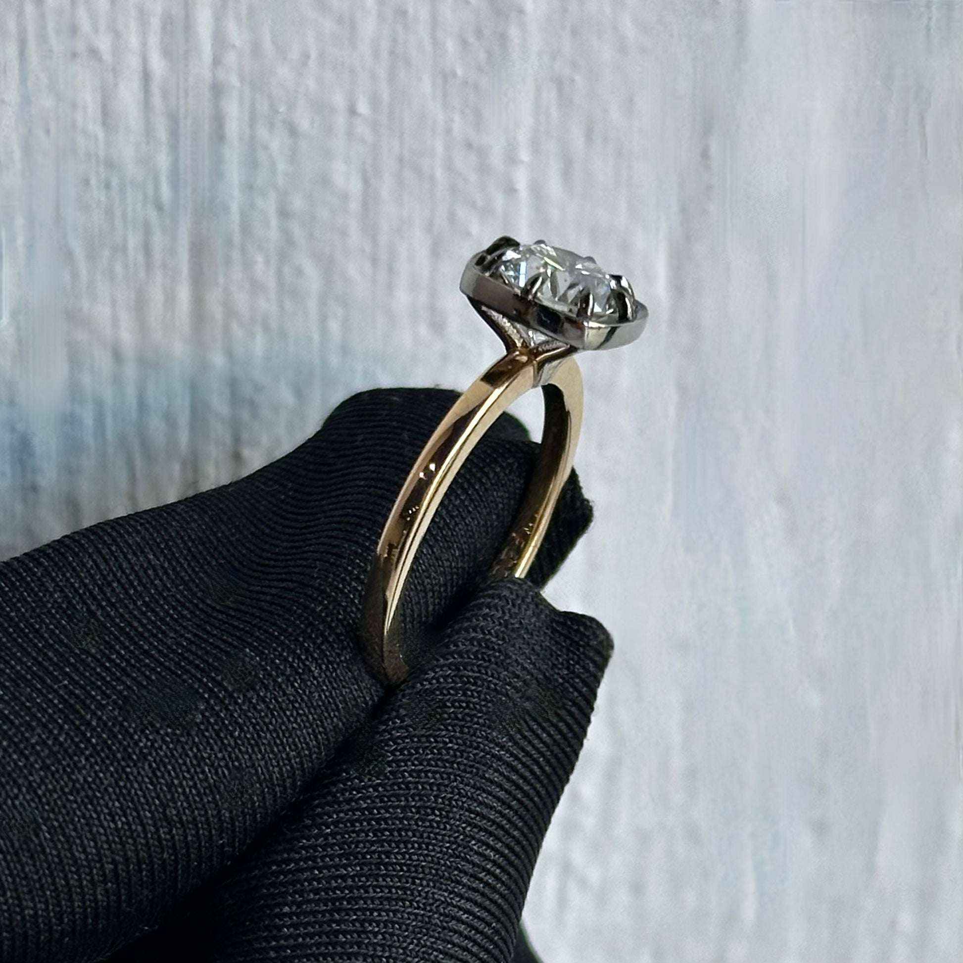 Edwardian-Inspired 1.26ct Old European Cut Diamond Solitaire Engagement Ring in 14kt White Gold Handcrafted with Timeless Elegance and Vintage Charm