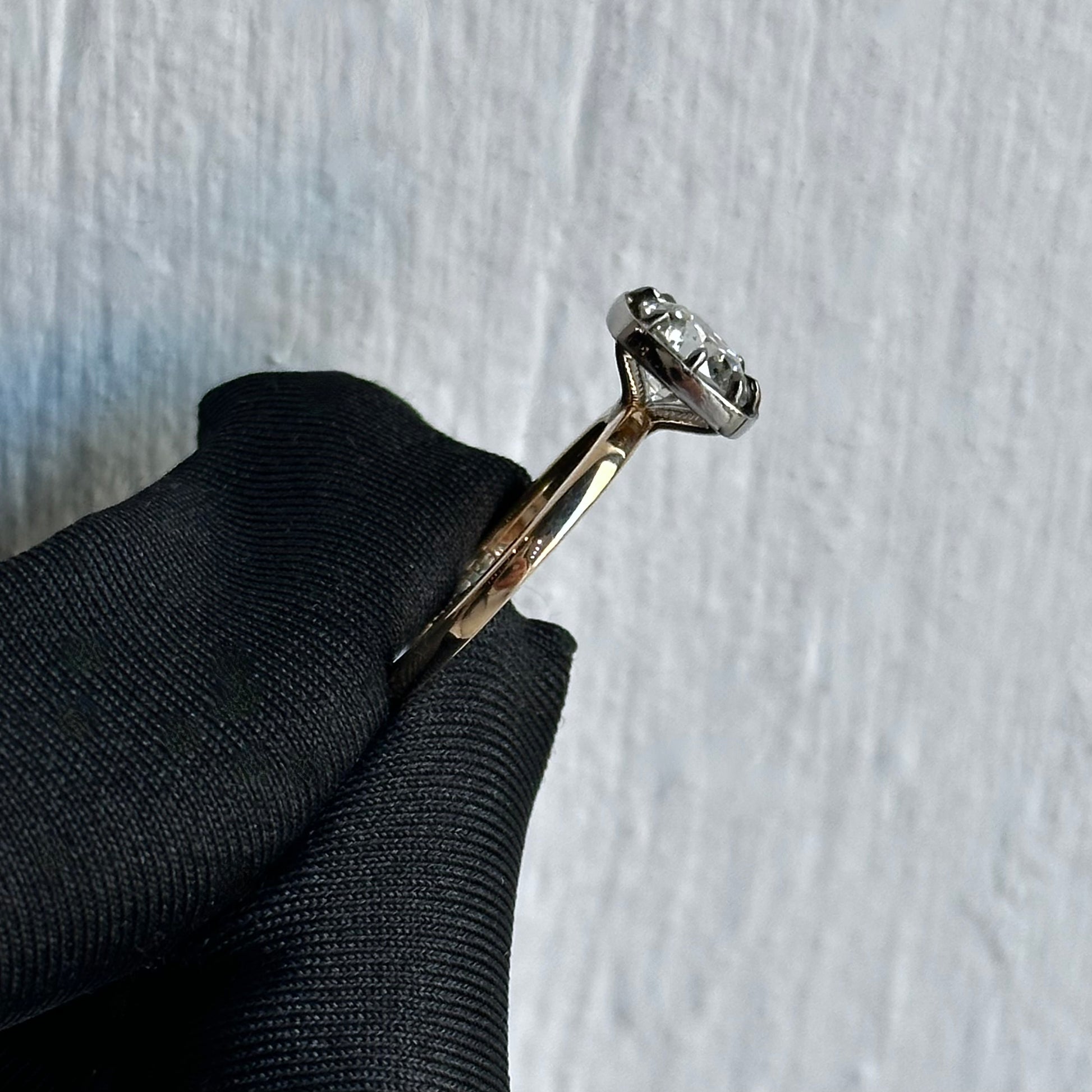 Edwardian-Inspired 1.26ct Old European Cut Diamond Solitaire Engagement Ring in 14kt White Gold Handcrafted with Timeless Elegance and Vintage Charm