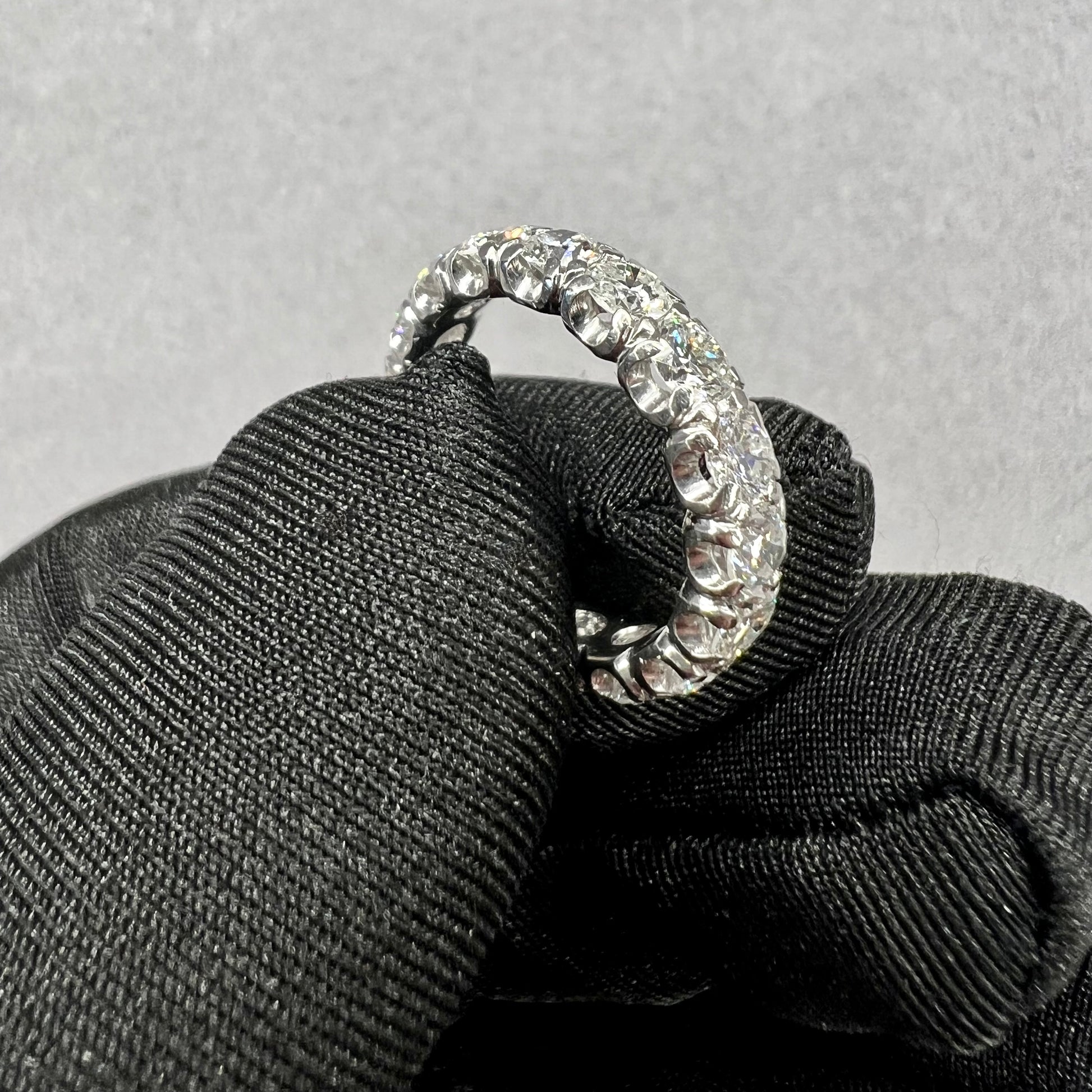 Antique Round Brilliant Cut Diamond Eternity Band 3.25ctw