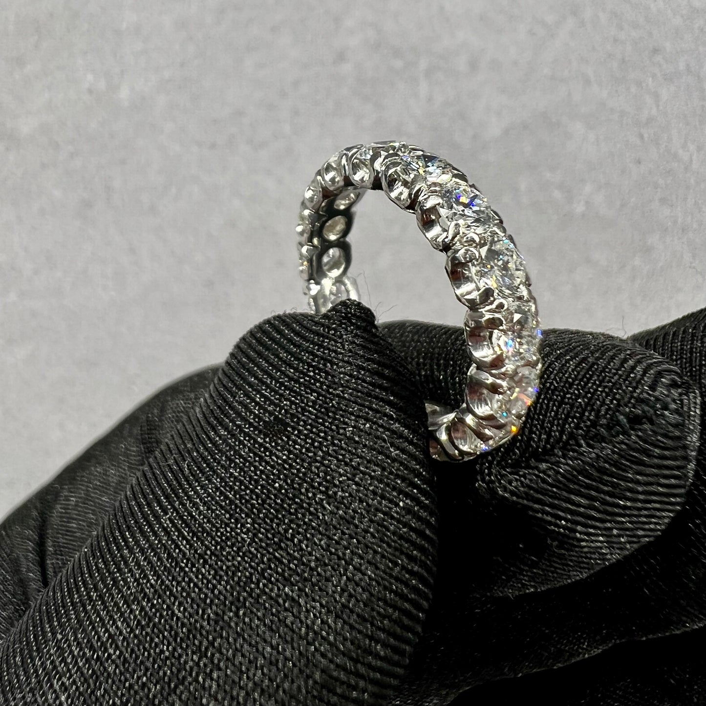 Antique Round Brilliant Cut Diamond Eternity Band 3.25ctw