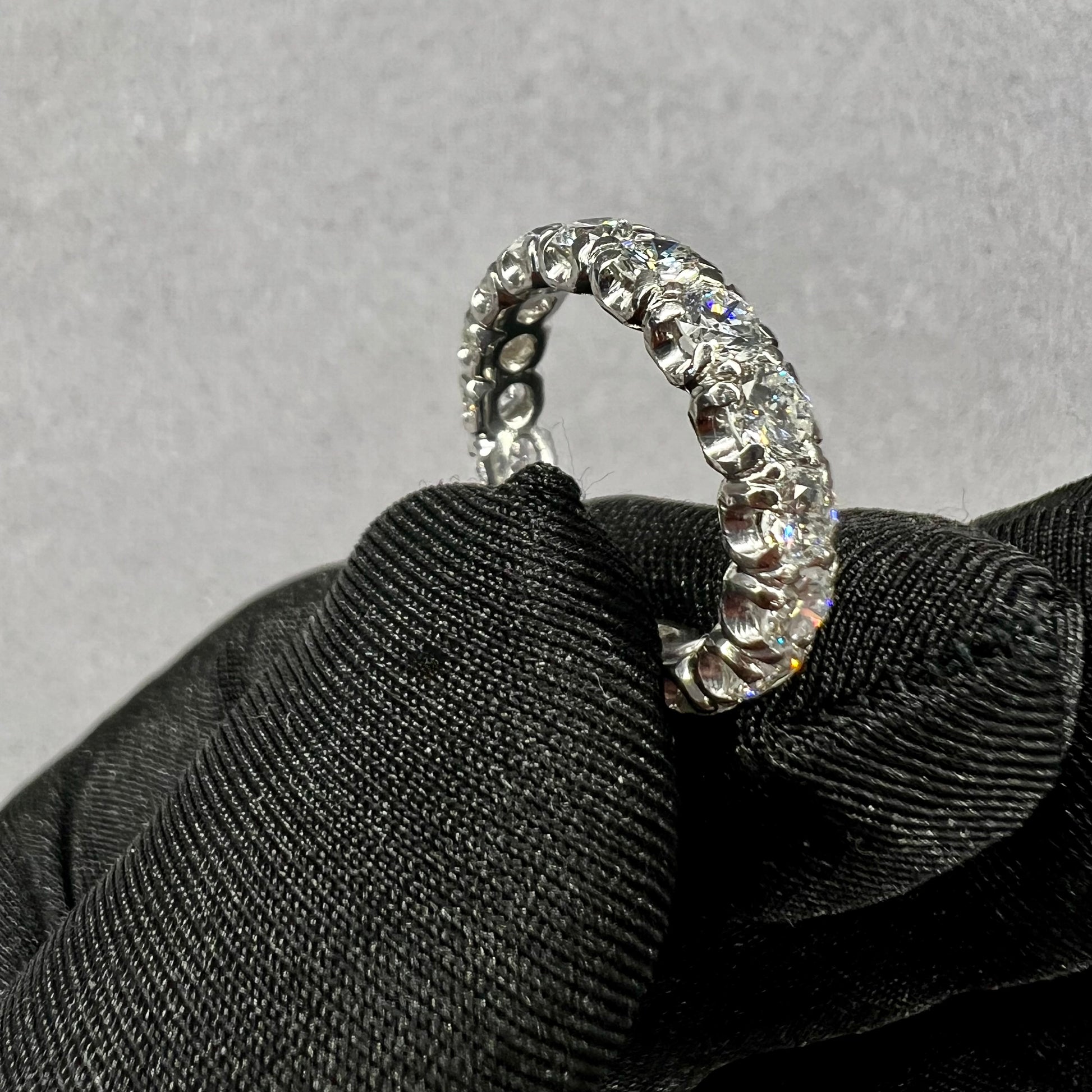Antique Round Brilliant Cut Diamond Eternity Band 3.25ctw