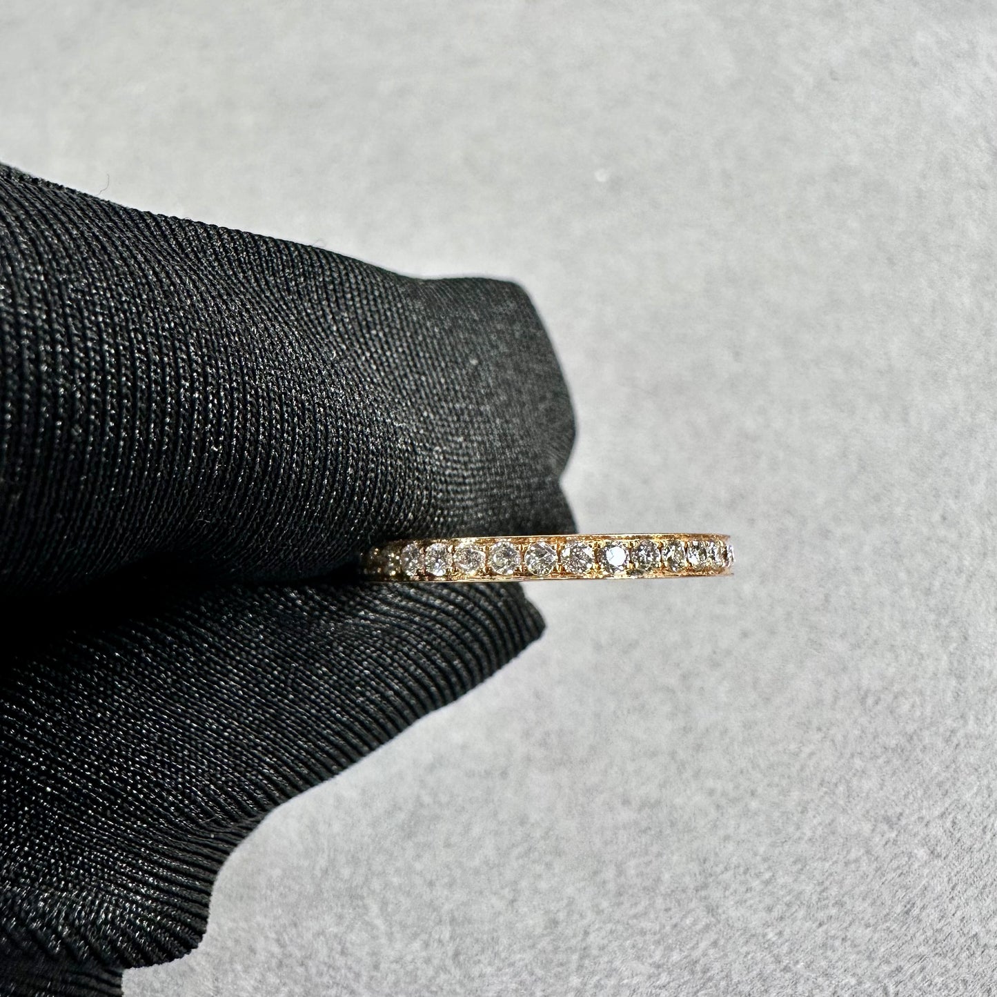 18kt Rose Gold Pave Diamond Eternity Band