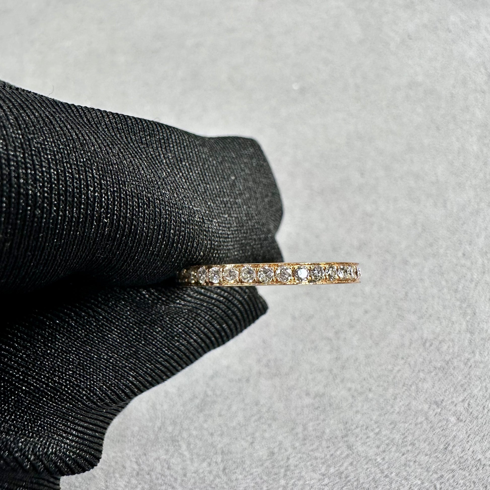 18kt Rose Gold Pave Diamond Eternity Band