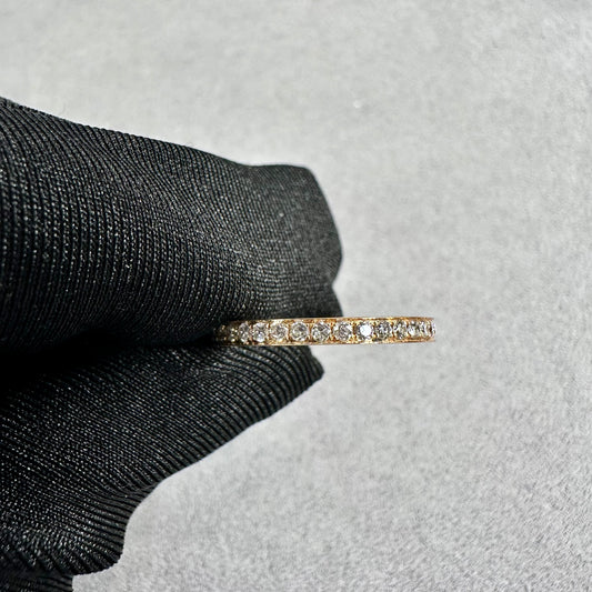 18kt Rose Gold Pave Diamond Eternity Band